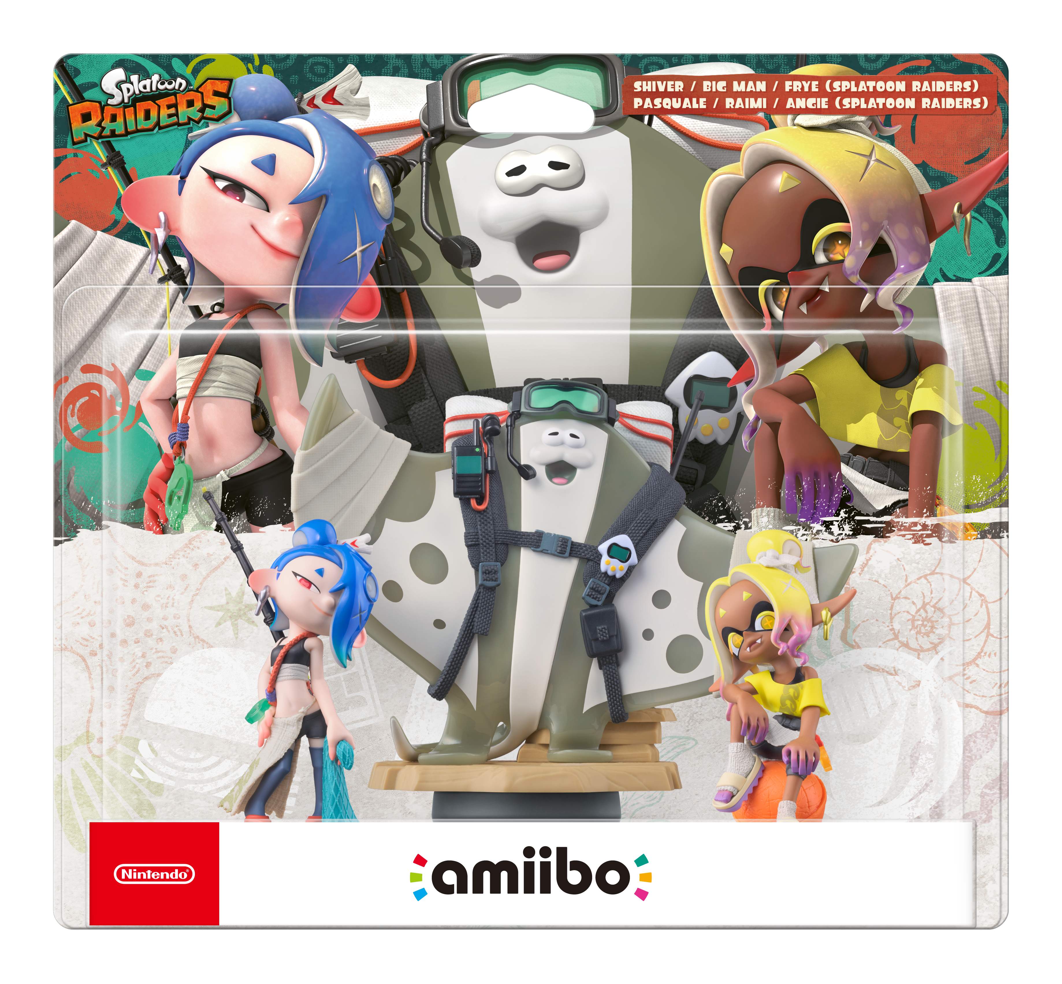 Figuras Amiibo Splatoon Raiders Bigman/Shiver/Frye 1