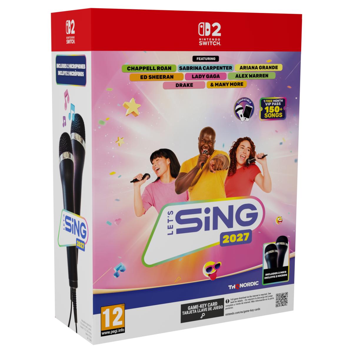 Imagem 0 de Let's Sing 2027 + 2 Microfones (Game Key Card) - Nintendo Switch 2