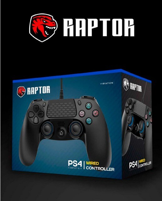 Comando com Fio Raptor - PlayStation 4 Preto-1