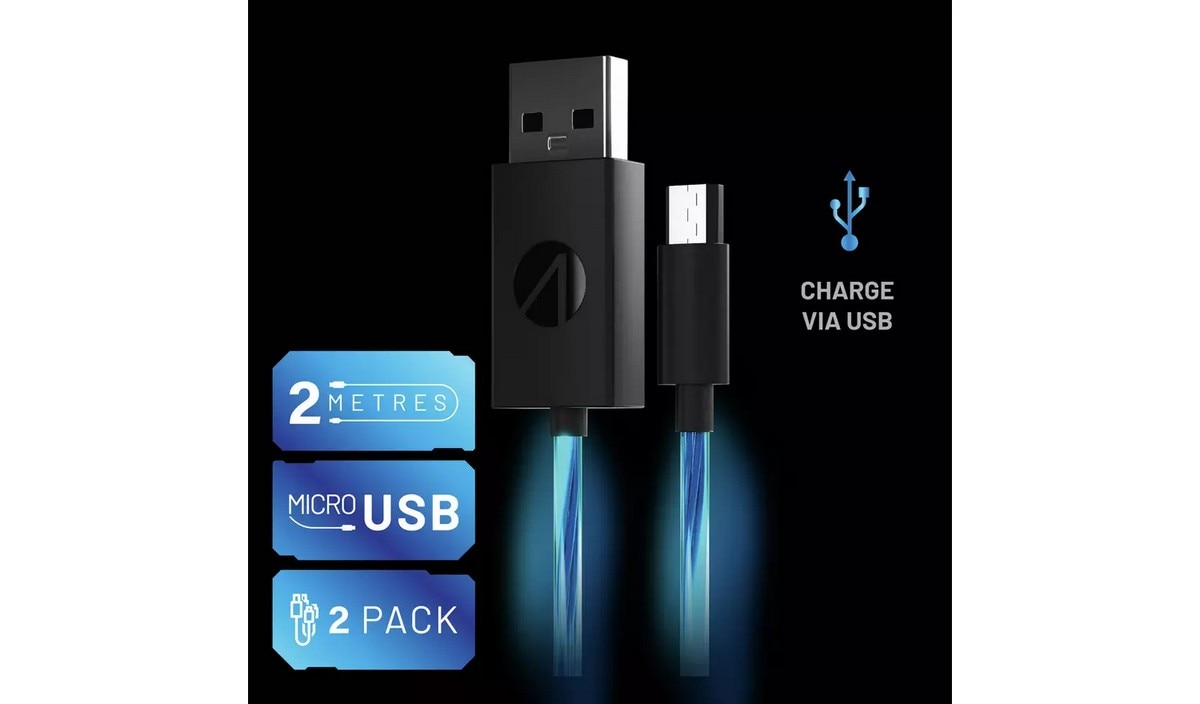 Cabos de Carregamento Led para PS4 - 2m Blue-4