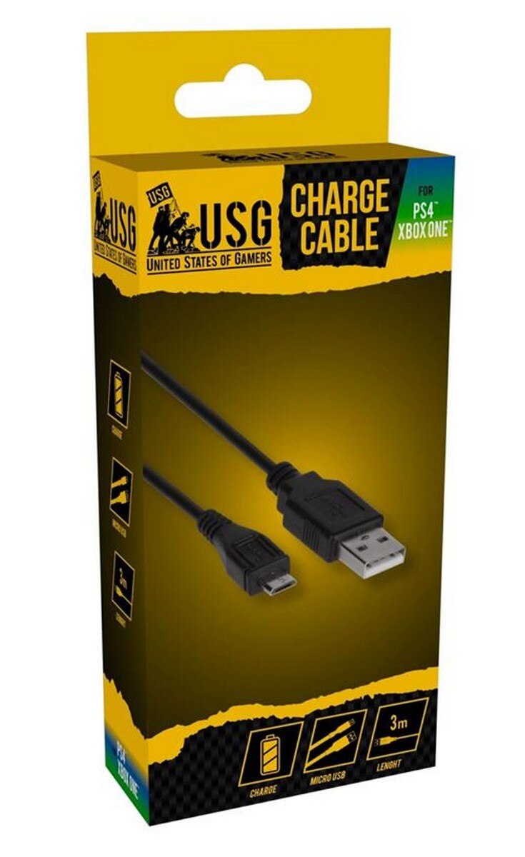 Cabo de  Carregamento 3Mt para PS4 3