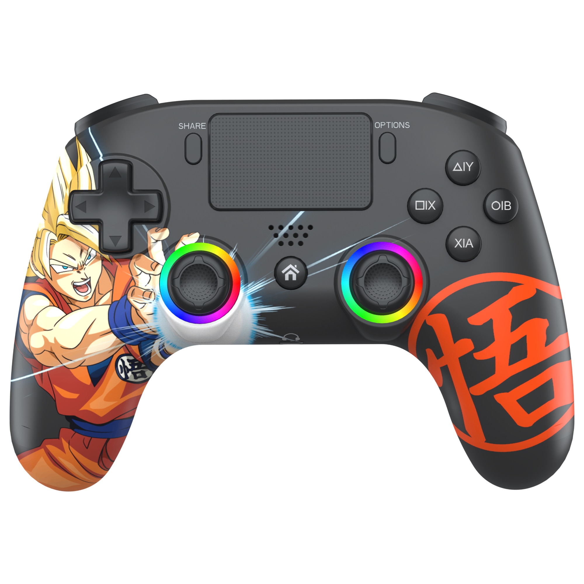 Comando S/Fios Led Dragon Ball Goku Super Preto-  PS4/ PC 2
