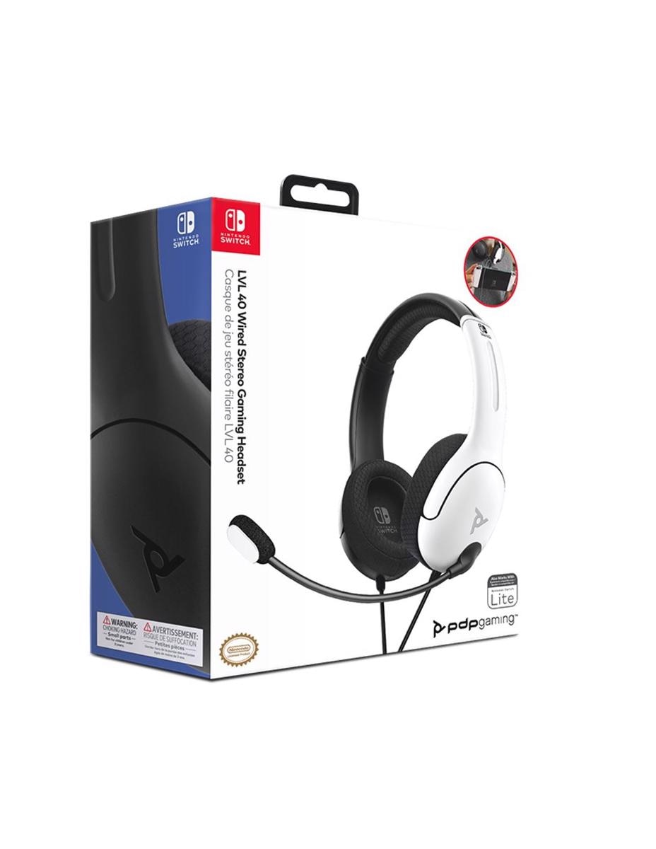 Auscultadores Gaming LVL40 Wired Nintendo Switch Stereo - Preto/Branco Preto / Branco-2
