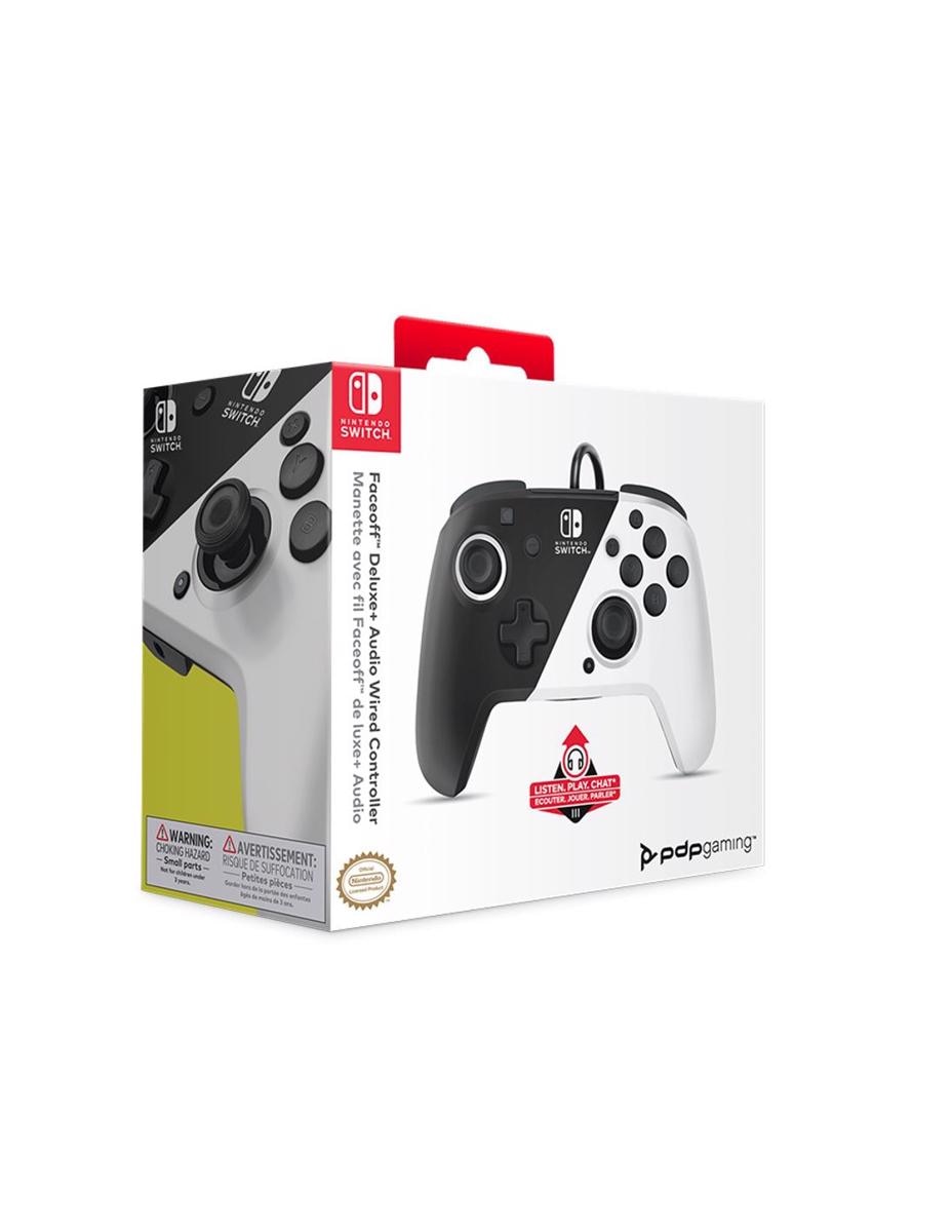 Faceoff Deluxe + Audio Wired Controller para Nintendo Switch - Preto/Branco Preto / Branco-2