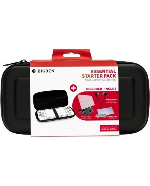 Essential Starter Pack Bolsa Rígida/ Protetor de ecrã/Auscultador/Suporte - Nintendo Switch 1