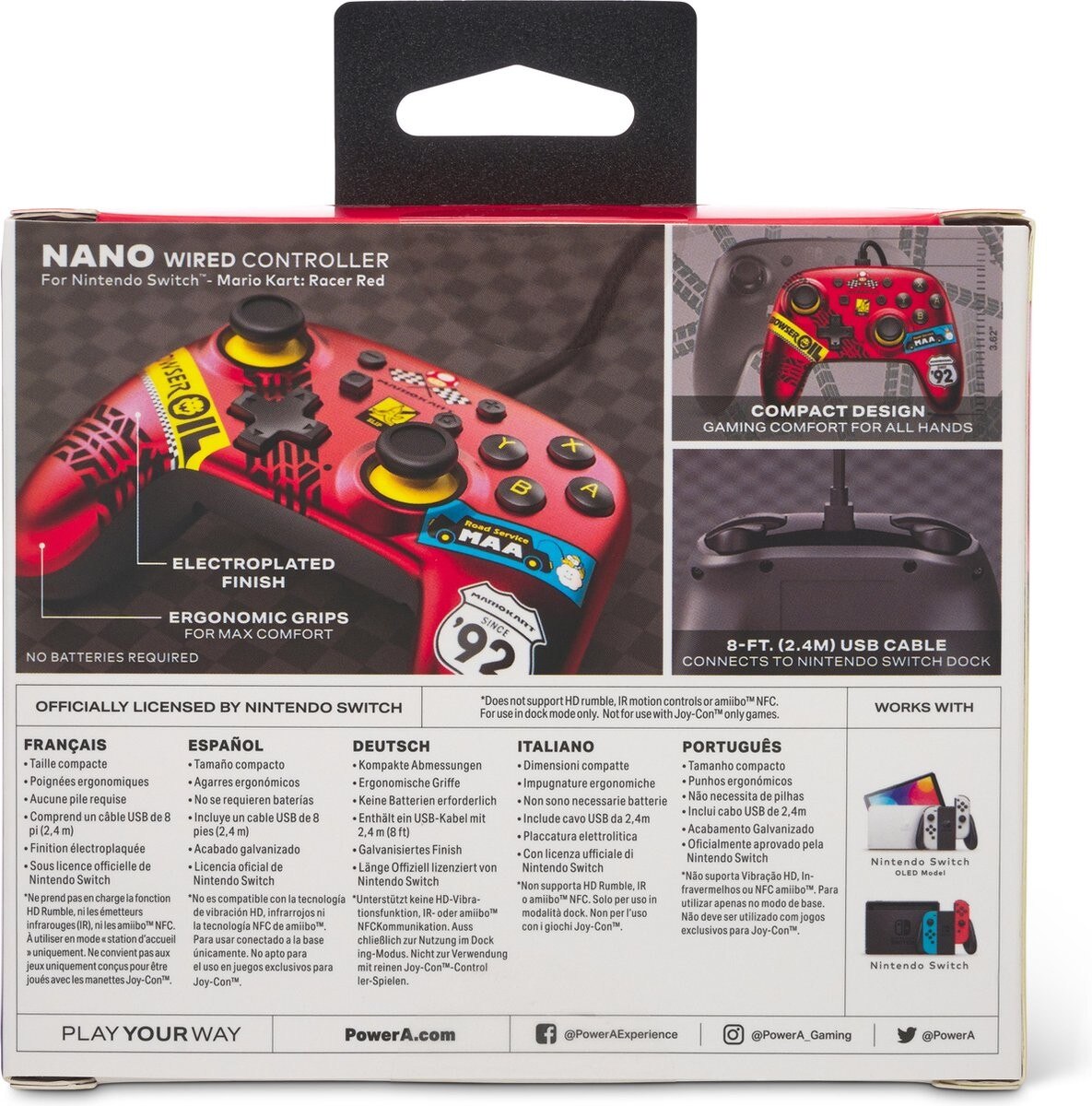 Comando PowerA Nano para a Nintendo Switch - Mario Kart: Racer Red 6
