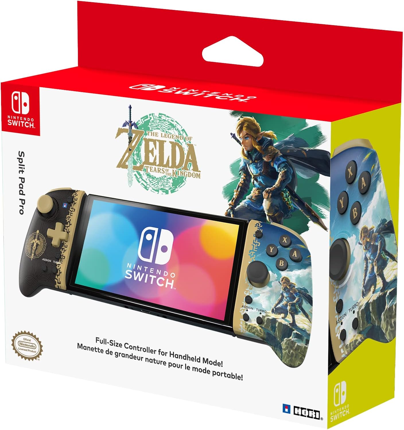 HORI - Comando Split Pad Pro (Zelda: Tears of the Kingdom) para Nintendo Switch 4