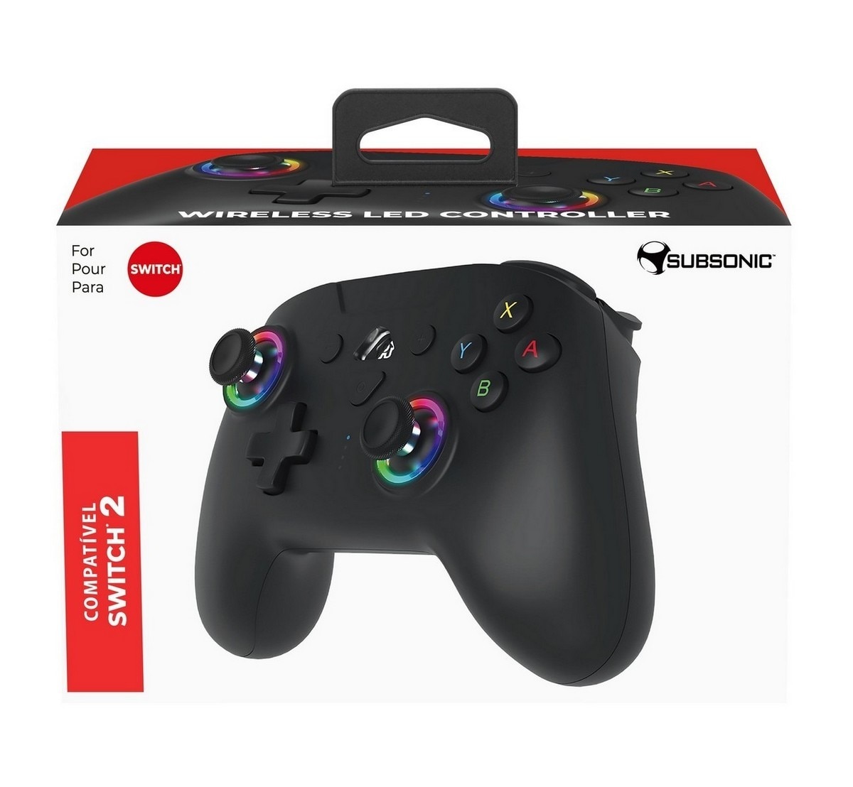 Comando Sem Fio LED RGB para Nintendo Switch - Preto 5