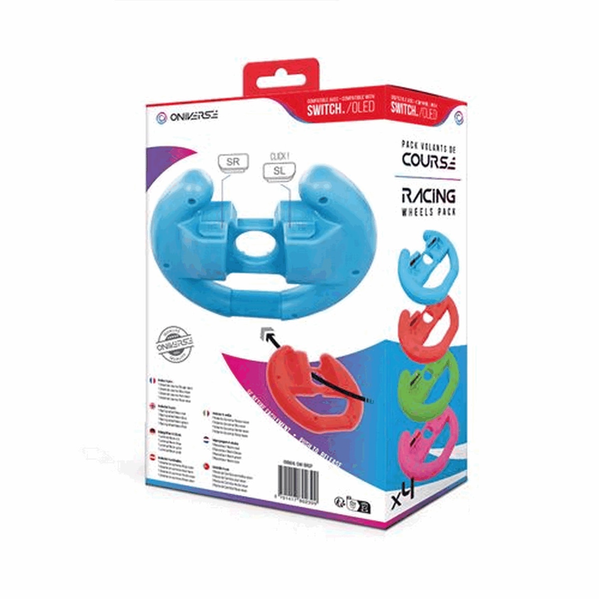 Pack 4 em 1  Oniverse Racing Wheels para Nintendo Switch Joy-Con e Nintendo Switch modelo OLED 5