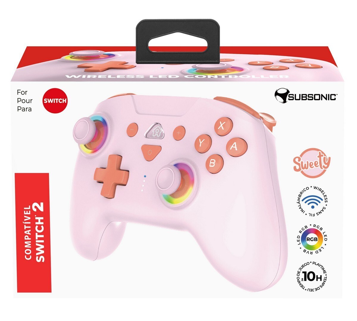 Comando Sem fios LED - Nintendo Switch 2 / Switch 3