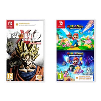 Imagem 0 de Dragon Ball Xenoverse 2 CIB + Mario + Rabbids Kingdom Battle + Rabbids Sparks of Hope CIB- Nintendo Switch