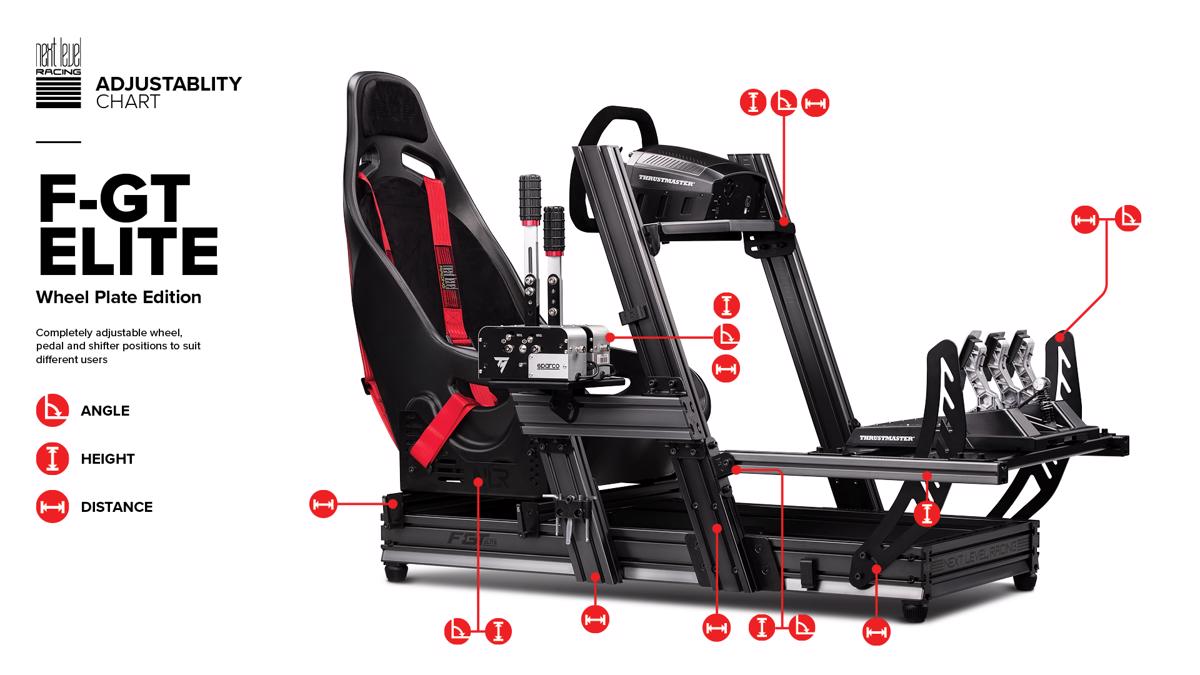 Simulador de Cockpit F-GT Elite Aluminium - Wheel Plate Edition 11