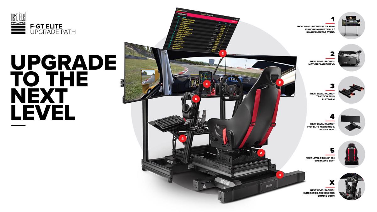 Simulador de Cockpit F-GT Elite Aluminium - Wheel Plate Edition 12