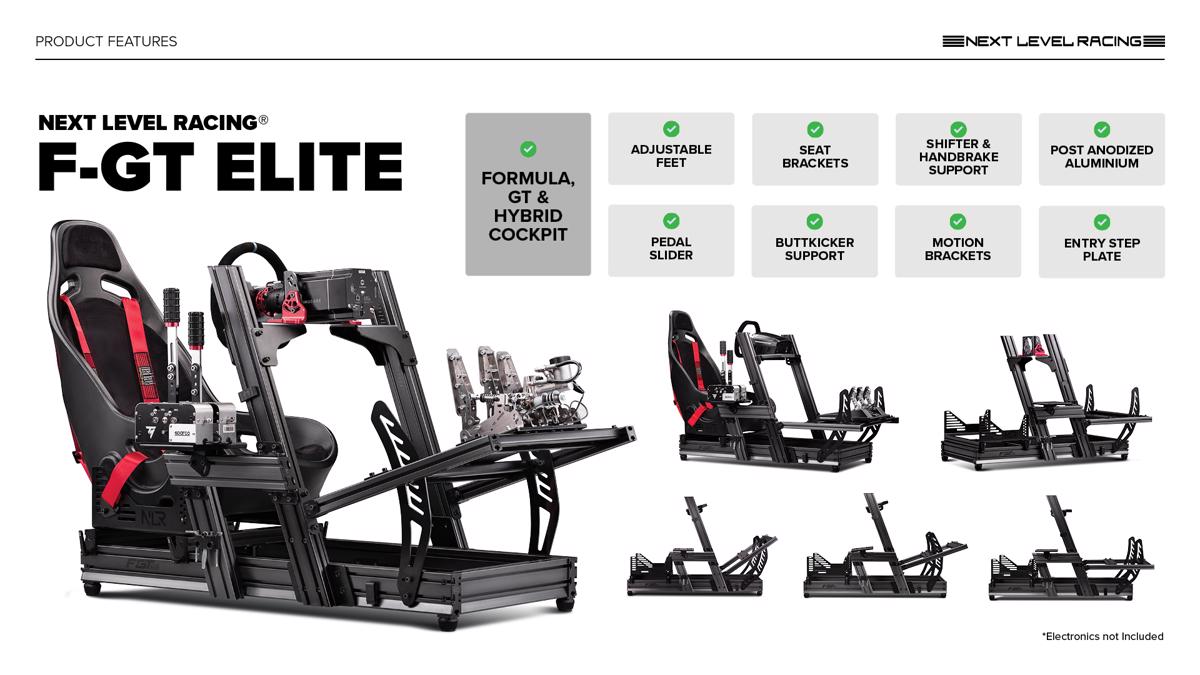 Simulador de Cockpit F-GT Elite Aluminium - Wheel Plate Edition 13