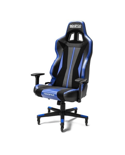 Cadeira Gaming Sparco TROOPER - Preto / Azul Preto / Azul-1