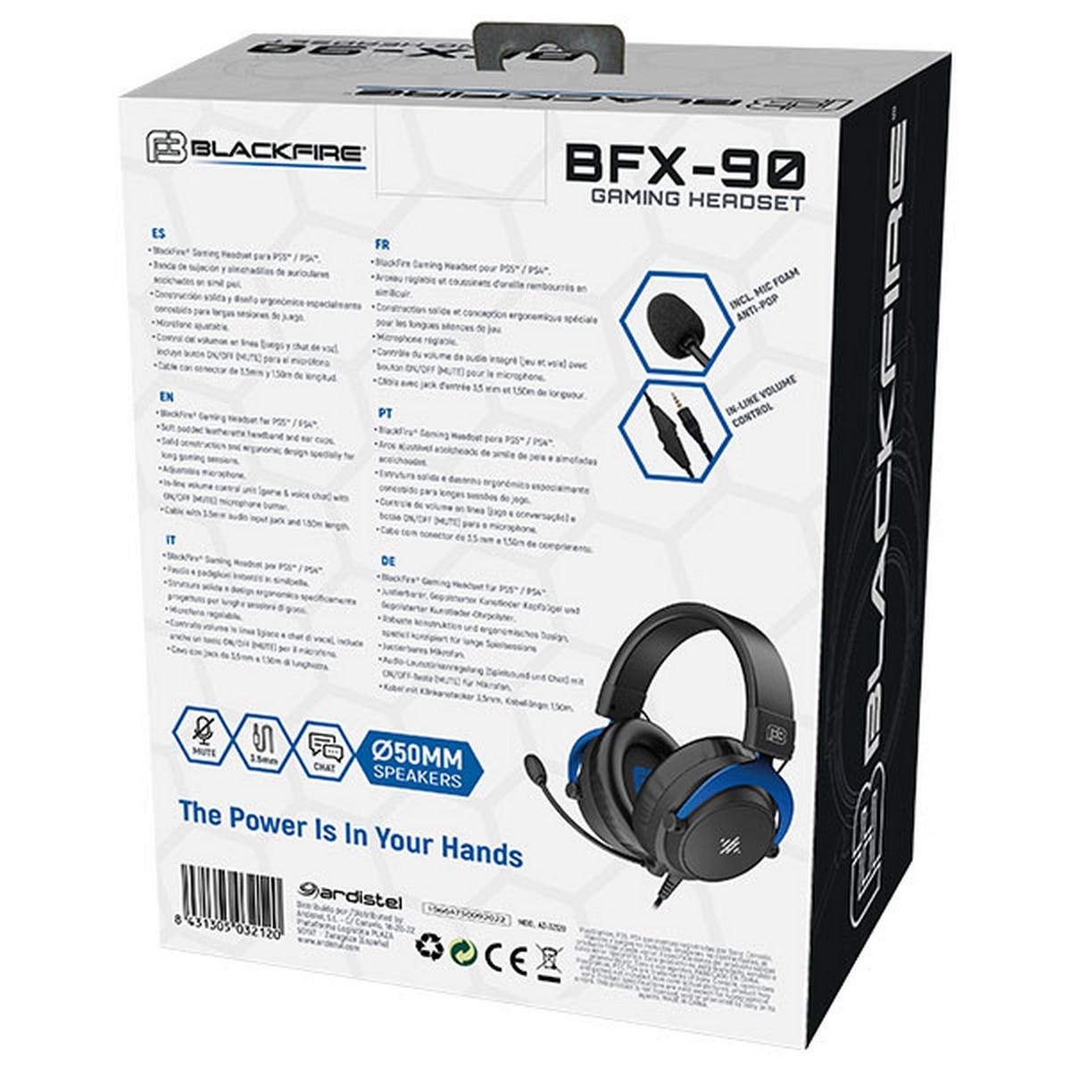 Auscultadores Gaming BFX-90 para PS4 / PS5 2