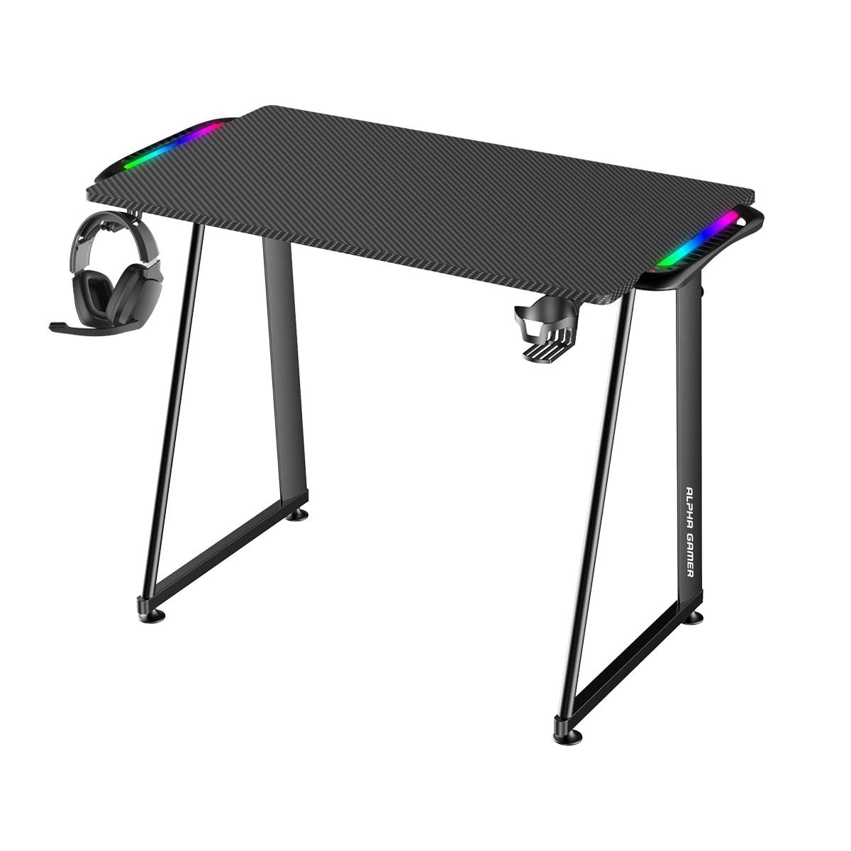 Mesa Gaming Alpha Gamer Auri RGB Gaming Station - Preto Preto-3