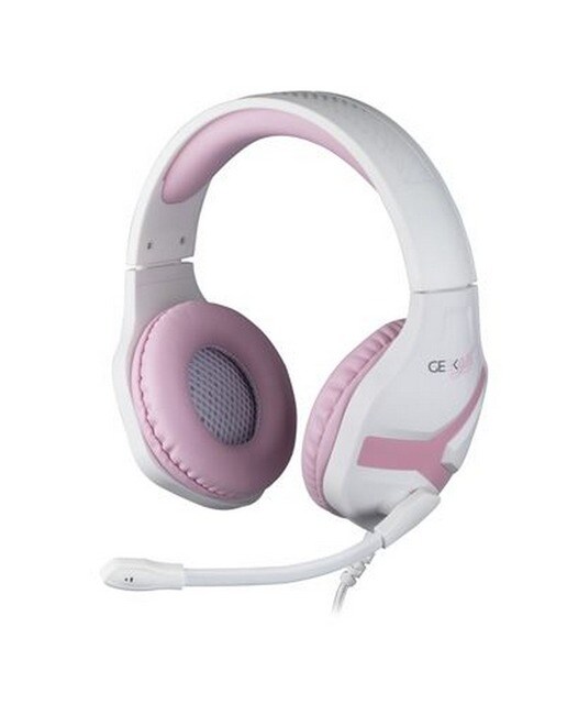 Auscultadores Konix MULKNX0040 Geek Girl Crystal - Branco e Rosa Branco / Rosa-1