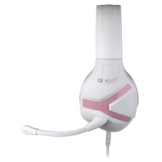 Auscultadores Konix MULKNX0040 Geek Girl Crystal - Branco e Rosa Branco / Rosa-2