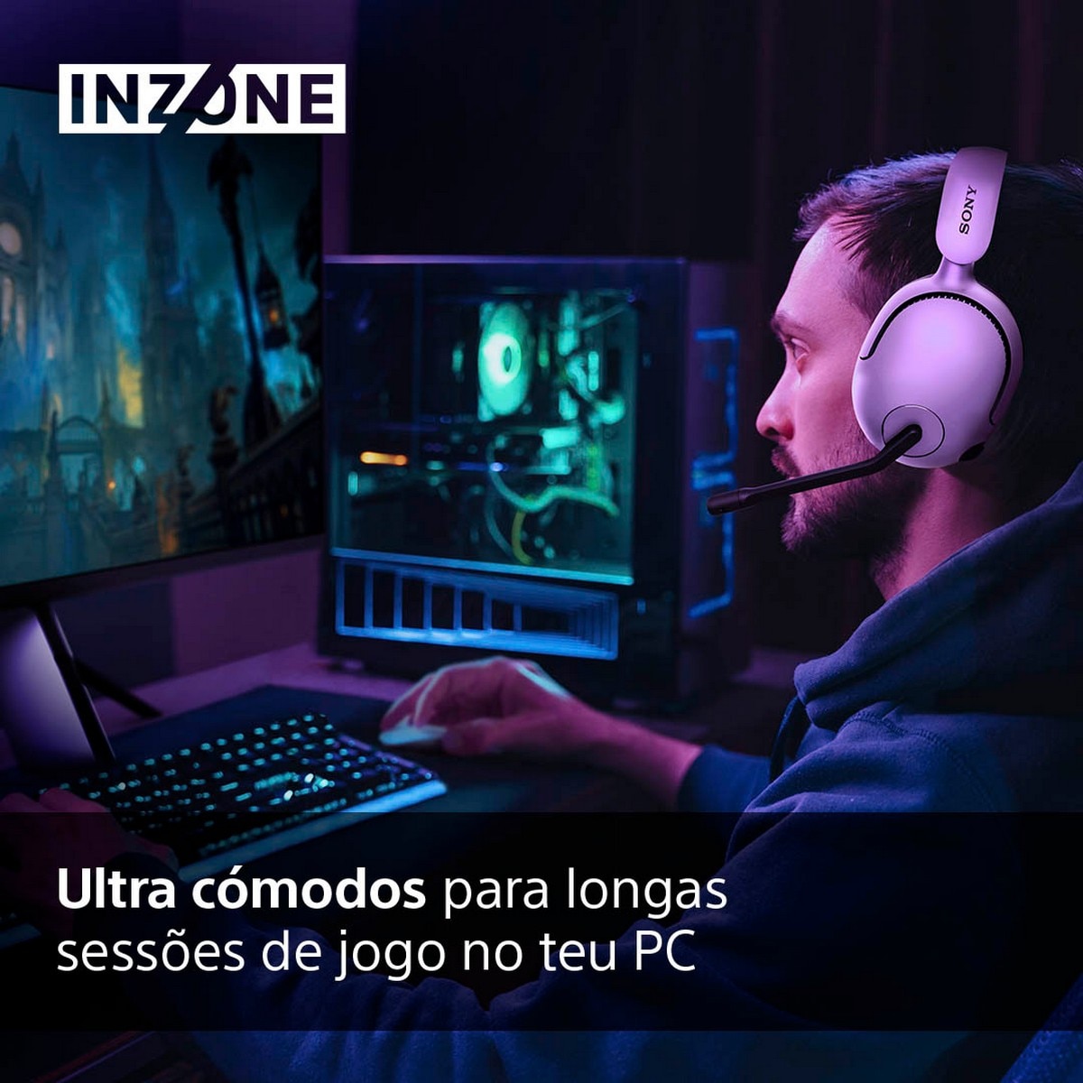 Auscultadores Gaming Sem Fios Sony Inzone H5 - Branco Branco-8