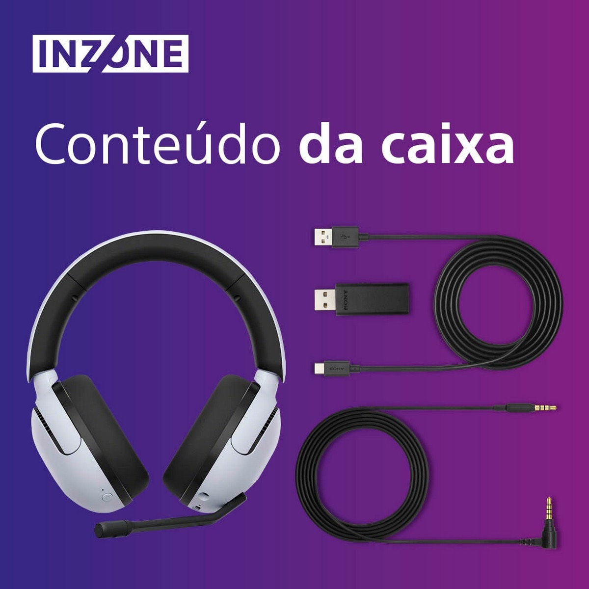 Auscultadores Gaming Sem Fios Sony Inzone H5 - Branco Branco-11