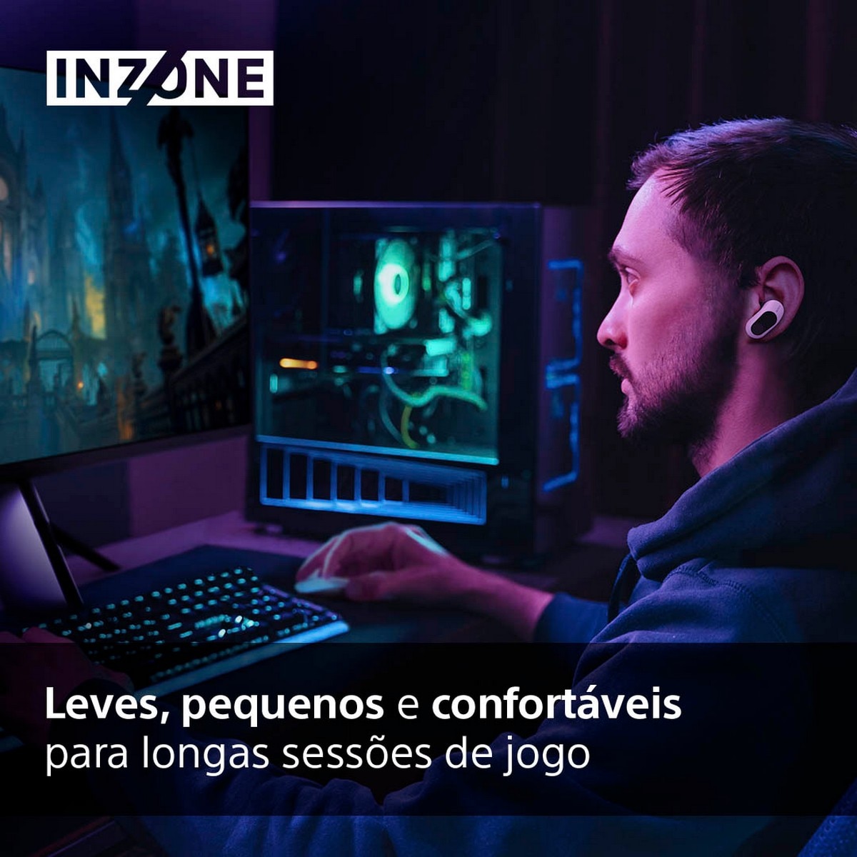 Auriculares Gaming Sony Inzone Buds TrueWireless com Noise Cancelling-360 Spatial - Branco Branco-9