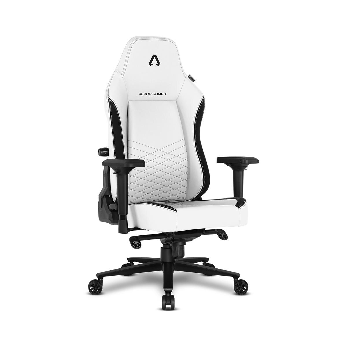 Cadeira Gaming Alpha Gamer Alegra PU Leather Branca/Preta 6