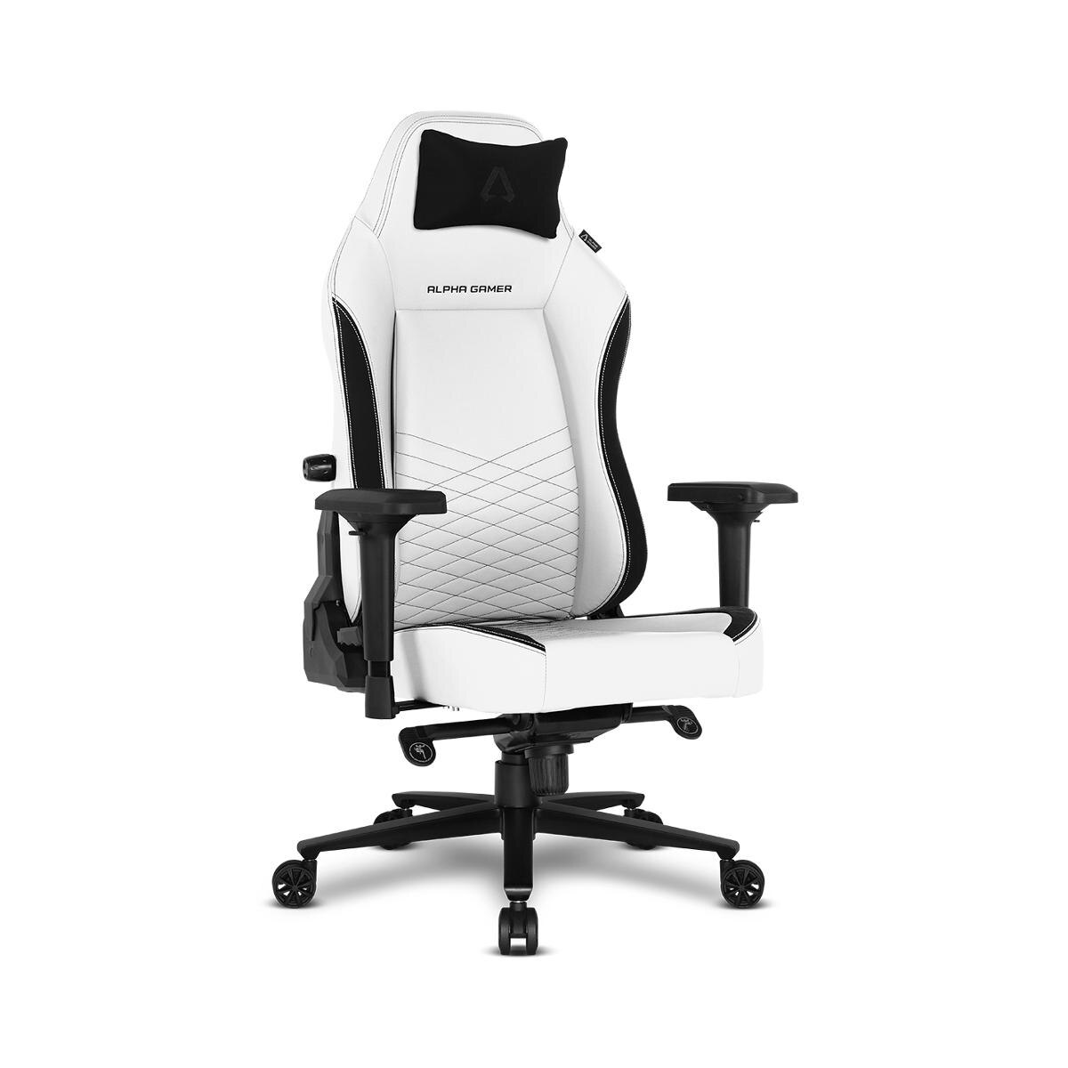 Cadeira Gaming Alpha Gamer Alegra PU Leather Branca/Preta 7