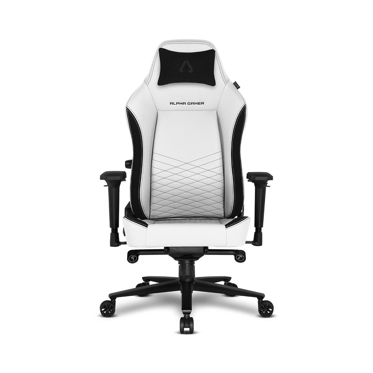 Cadeira Gaming Alpha Gamer Alegra PU Leather Branca/Preta 9