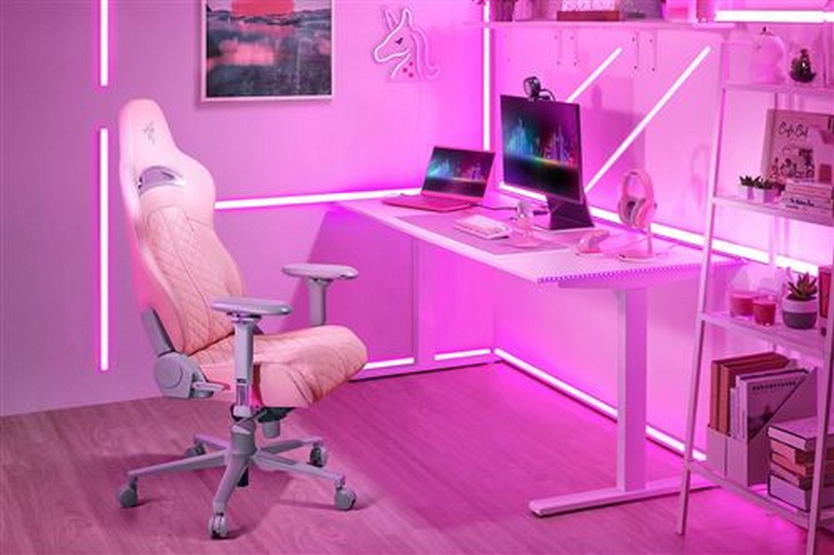 Cadeira Gaming Razer Enki Quartz - Rosa 3