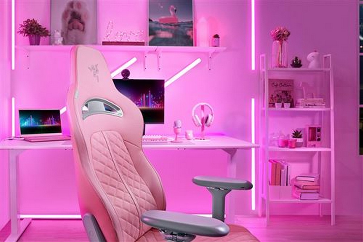 Cadeira Gaming Razer Enki Quartz - Rosa 4