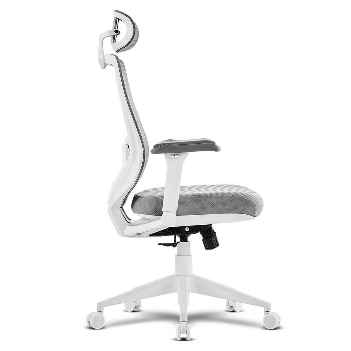 Cadeira de Malha Alpha Gamer Stella - Cinzento / Branco 3
