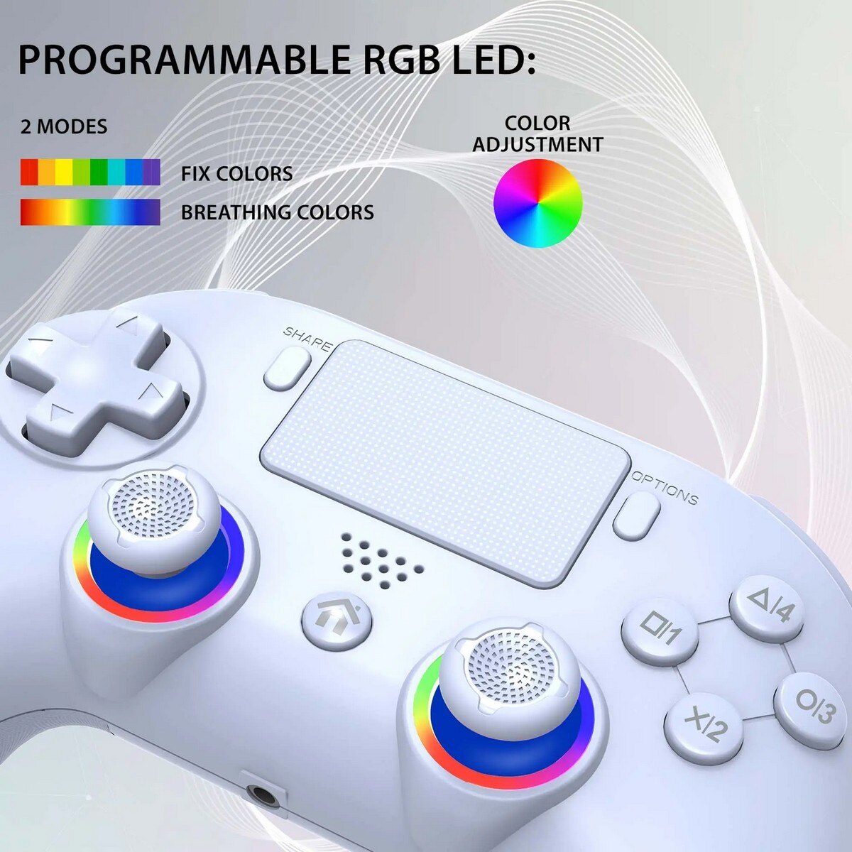Comando Wireless LED Subsonic para PlayStation 5 - Branco 3