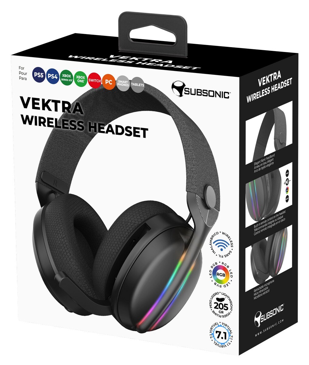 Auscultadores Gaming Subsonic Vektra Tri-Mode - Preto 2
