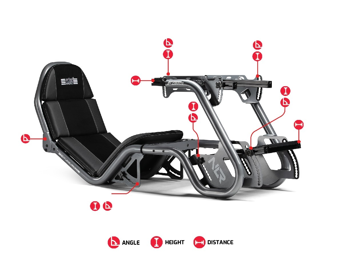 F-GT Pro Formula e GT Racing Simulator Cockpit - Black Edition 8