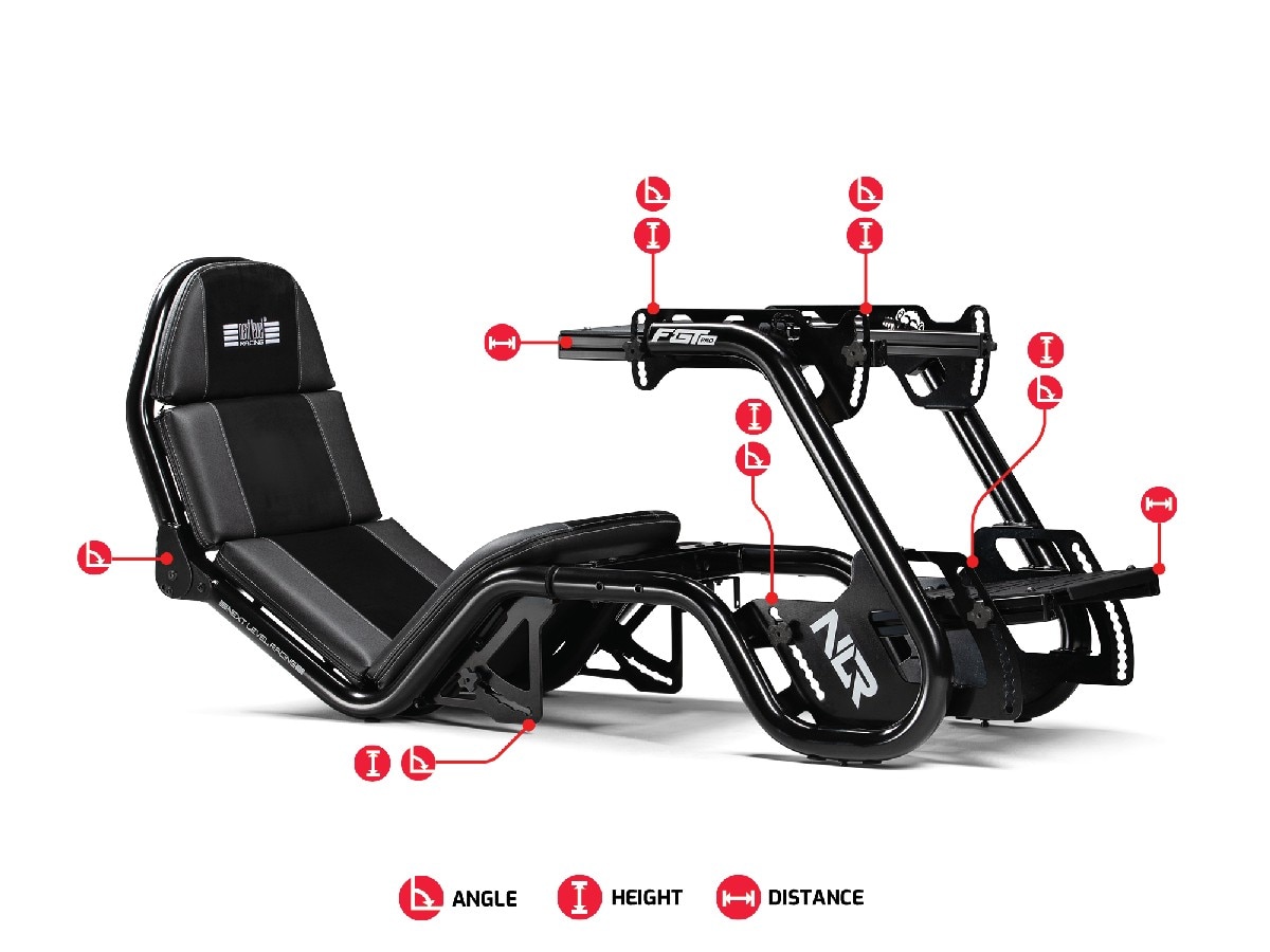 F-GT Pro Formula e GT Racing Simulator Cockpit - Black Edition 8