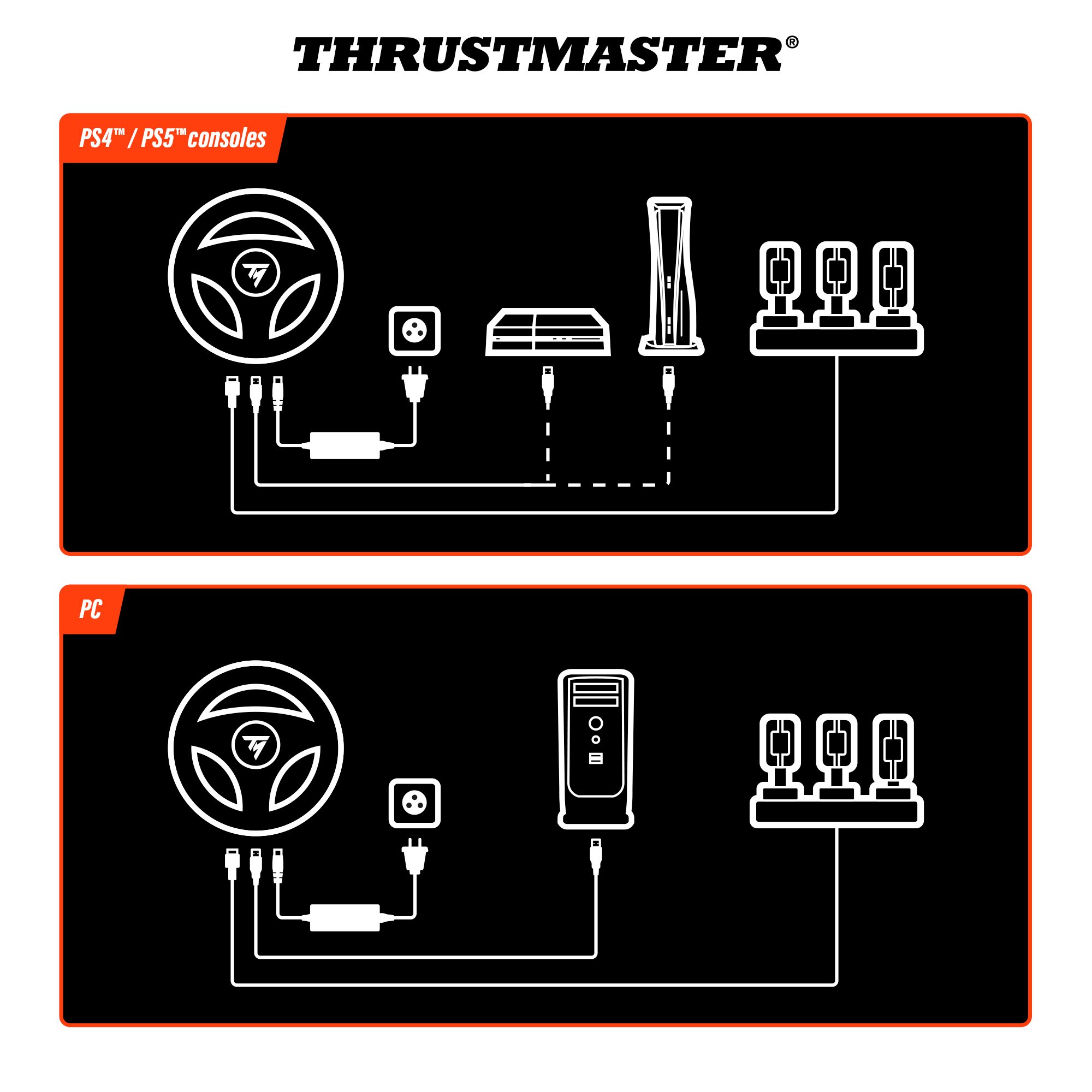 Thrustmaster T248R, Volante e Conjunto de Pedais com Efeitos Force Feedback de 3,1 Nm, Para PS5, PS4 e PC 9