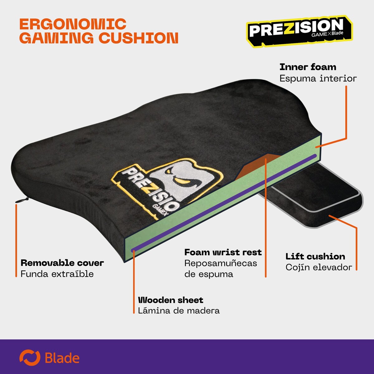 Ergonomic Gaming Cushion Prezision 5