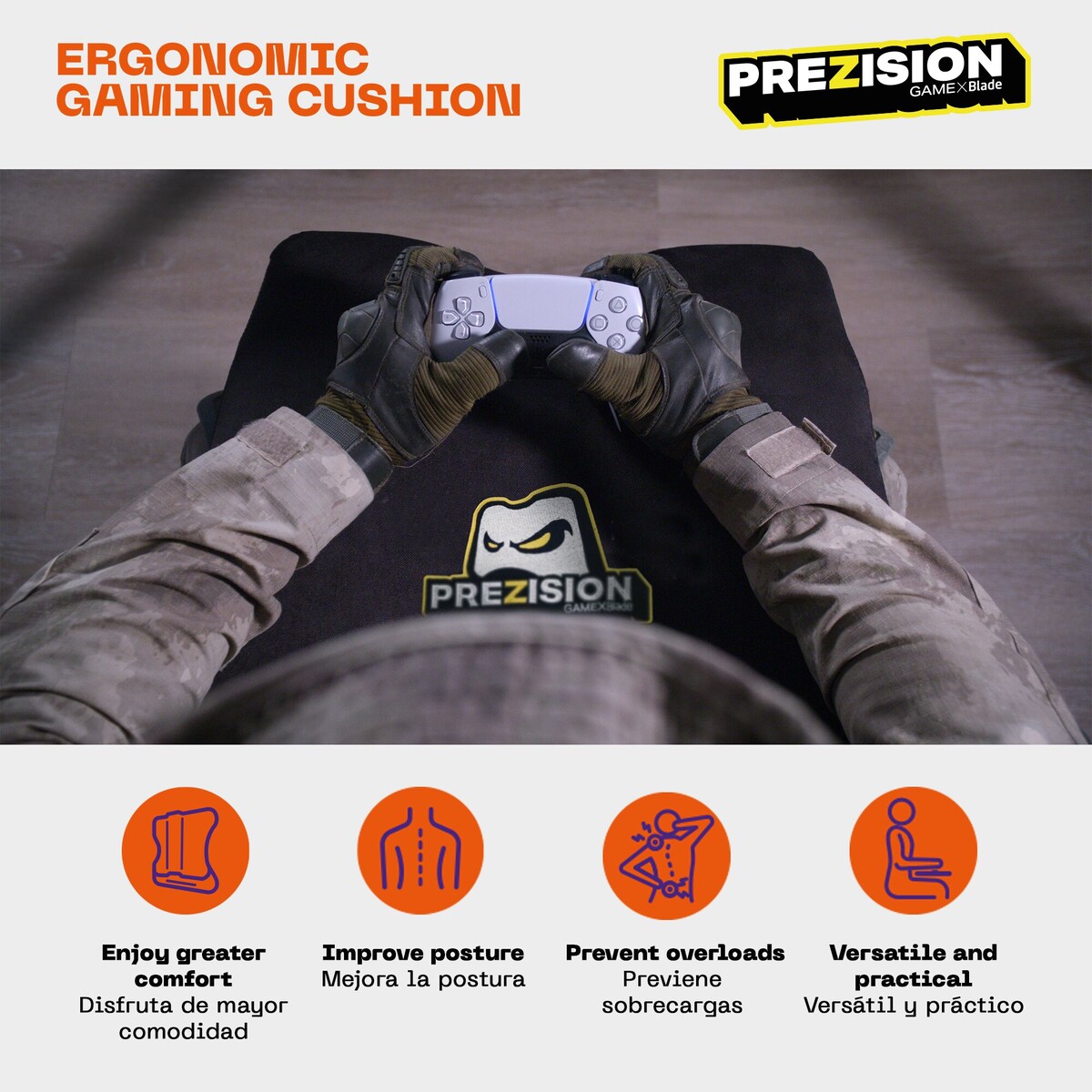 Ergonomic Gaming Cushion Prezision 6