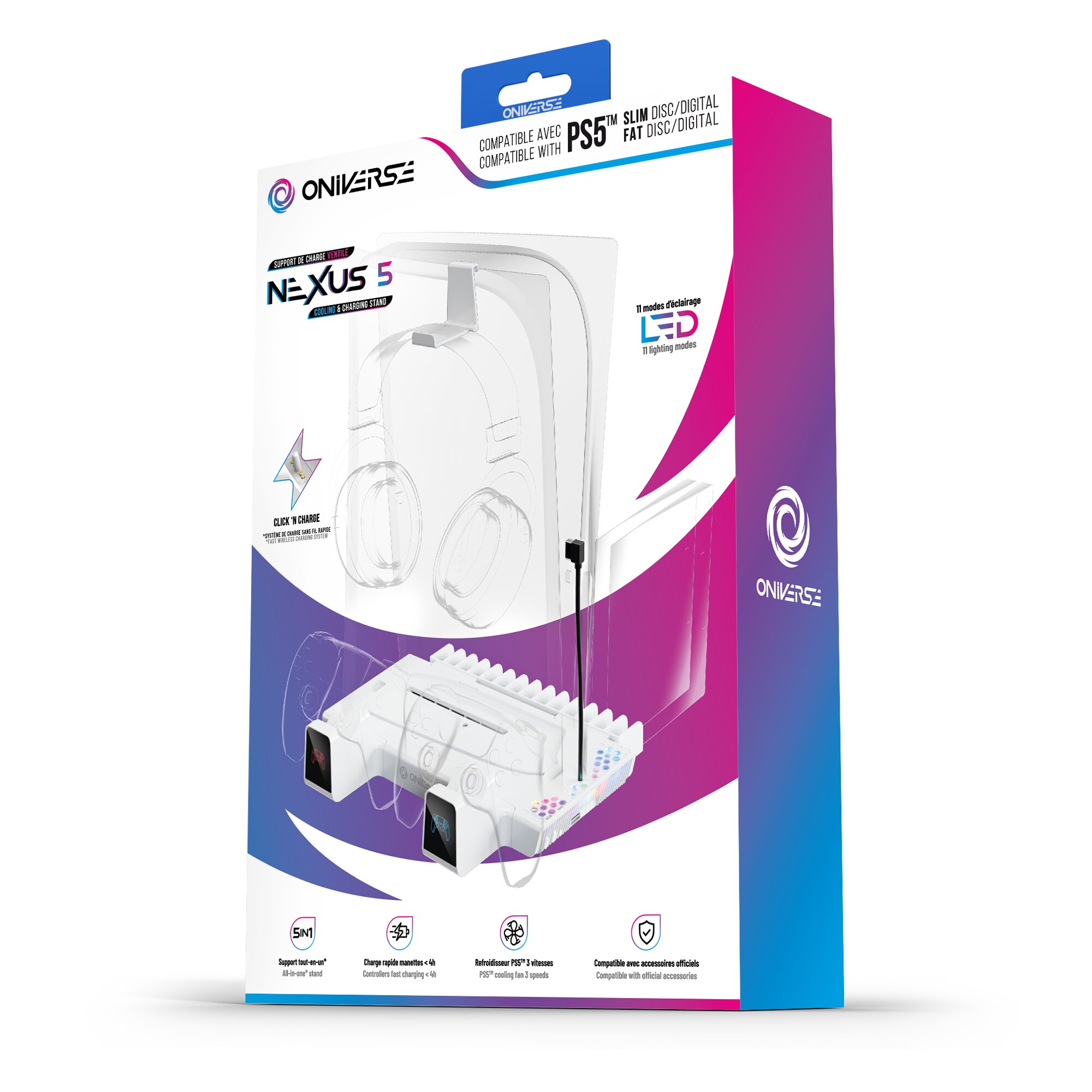 Imagem 0 de Base de Carregamento para Comandos PS5- Branco