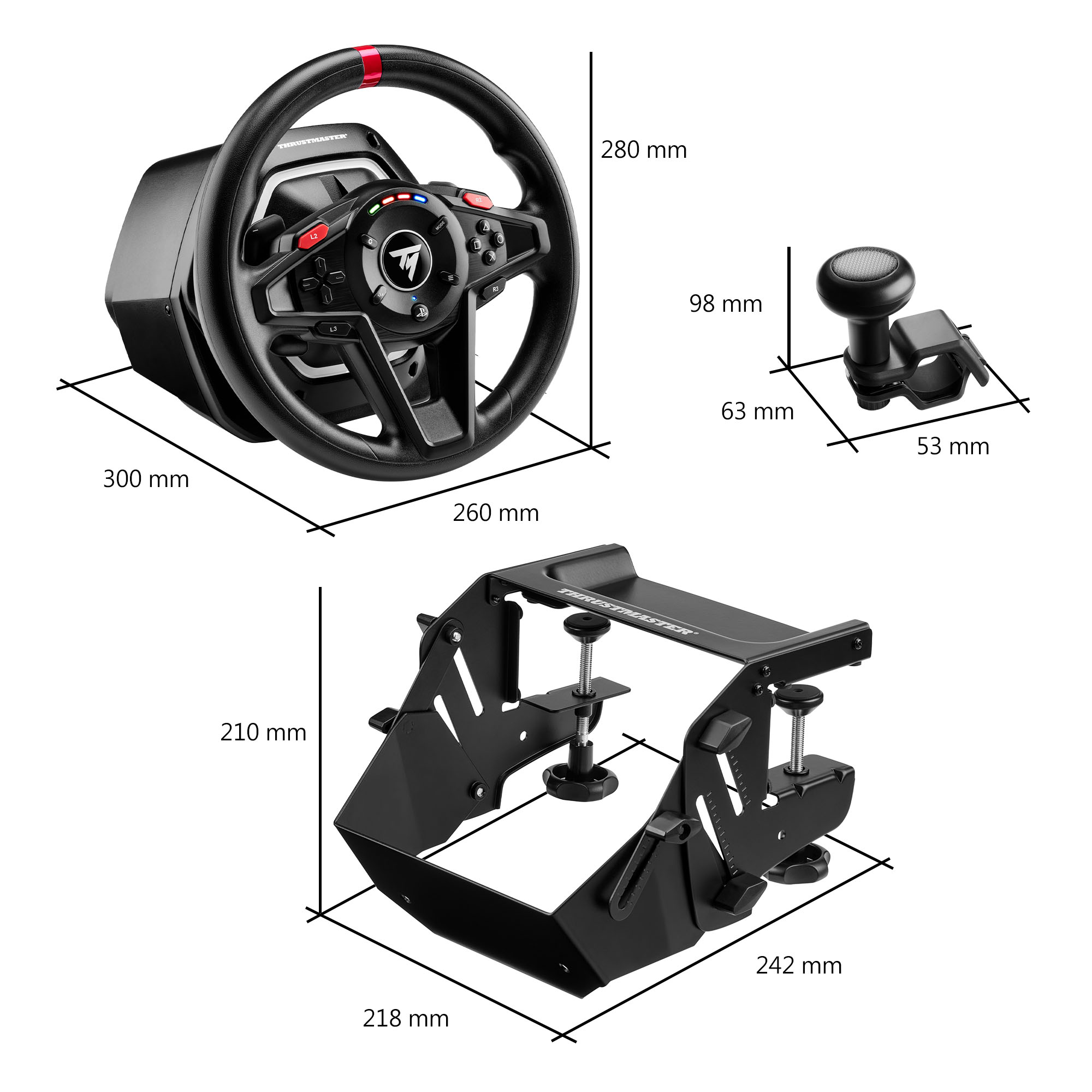 Thrustmaster T128 SimTask Farming Pack - Volante + Pedais para PS5 / PC 8