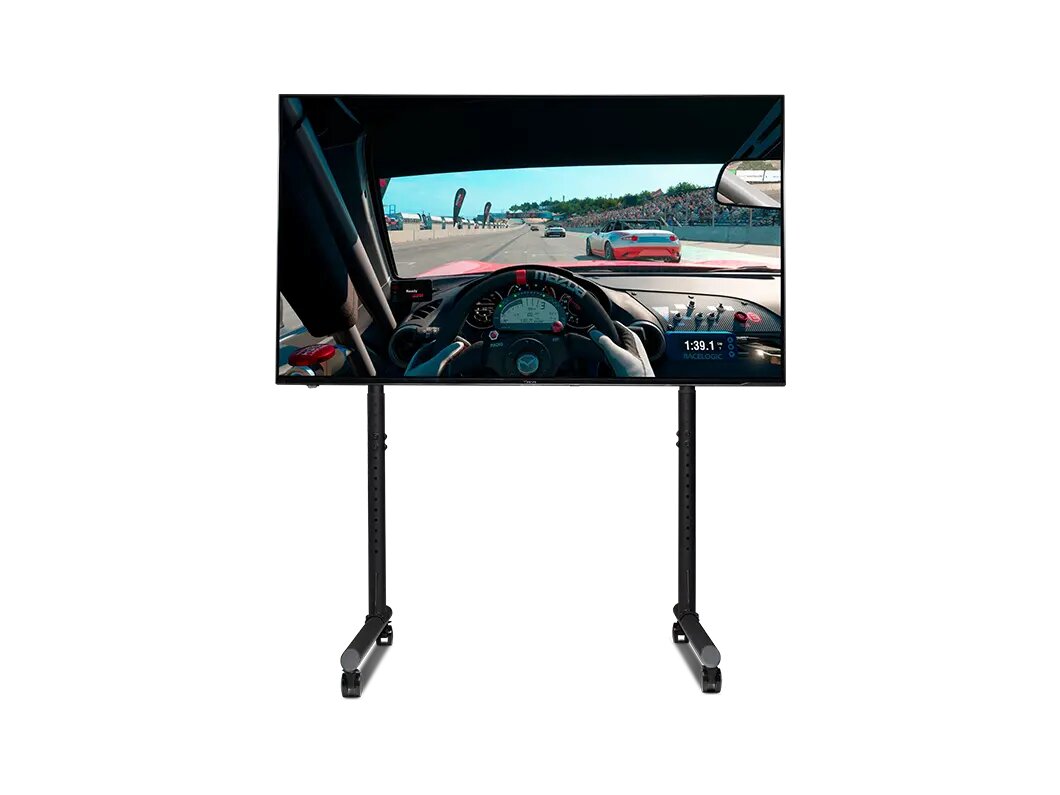Round Tube Freestanding Single Monitor Stand 2