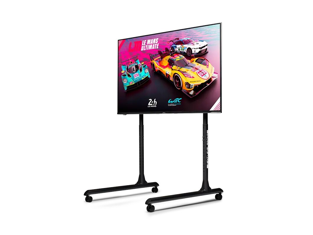 Round Tube Freestanding Single Monitor Stand 3