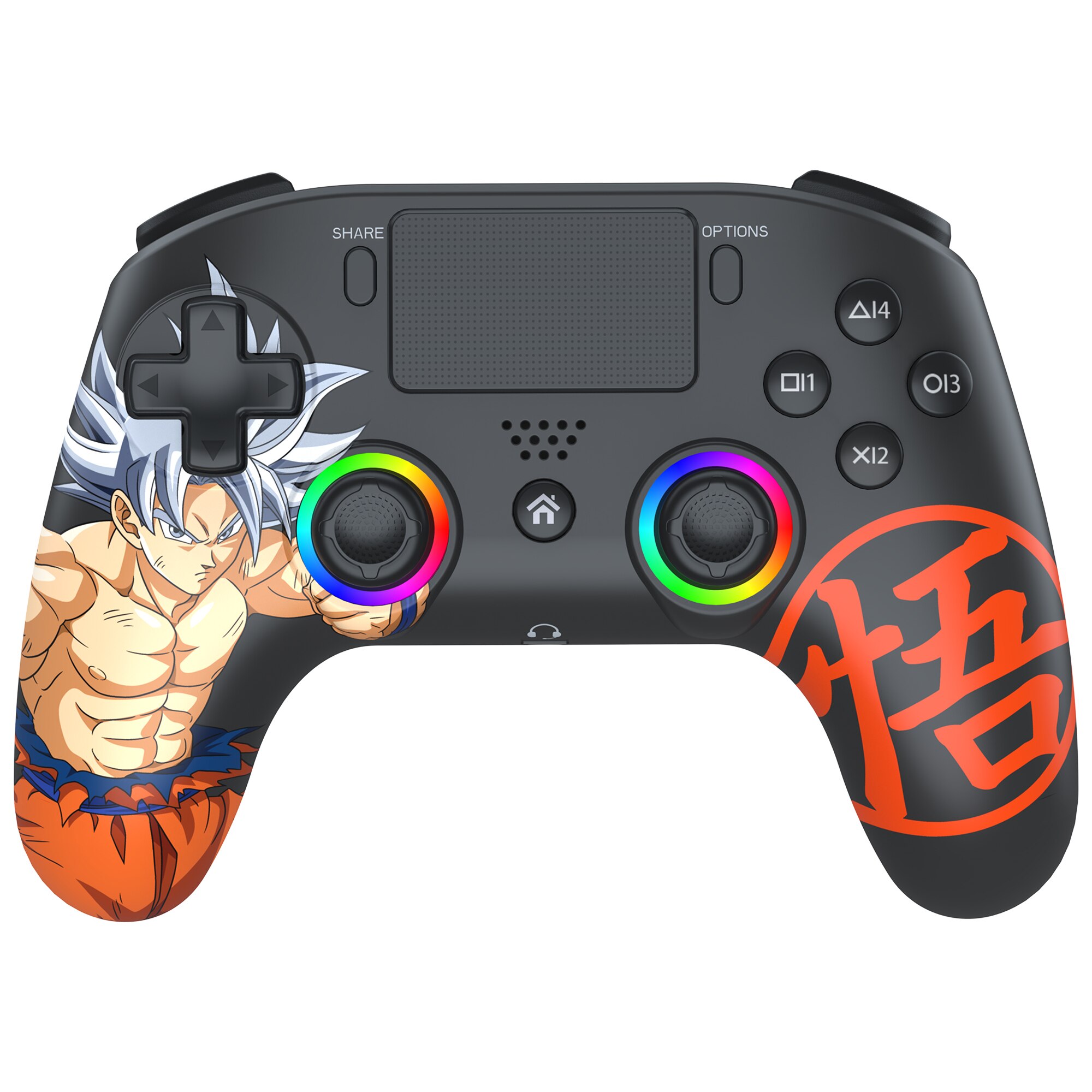 Comando S/Fios Led Dragon Ball Goku Ultra Preto- PS5 2