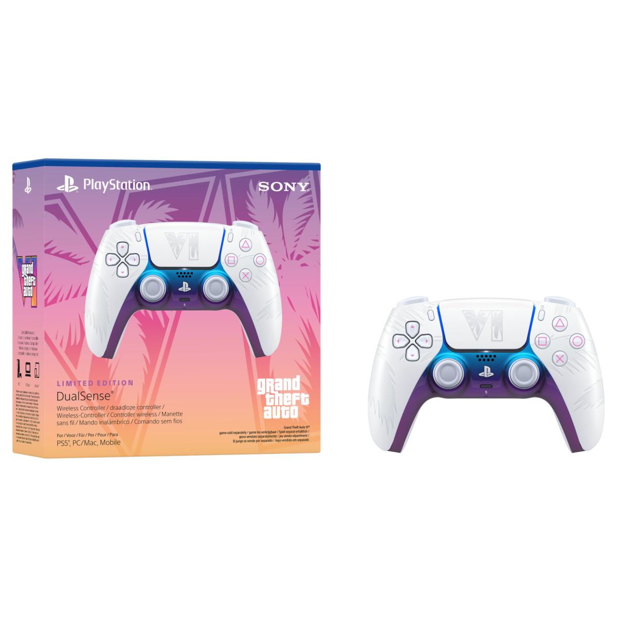 Comando Sem Fios Sony DualSense - Edição Limitada GTA VI Branco / Azul-6
