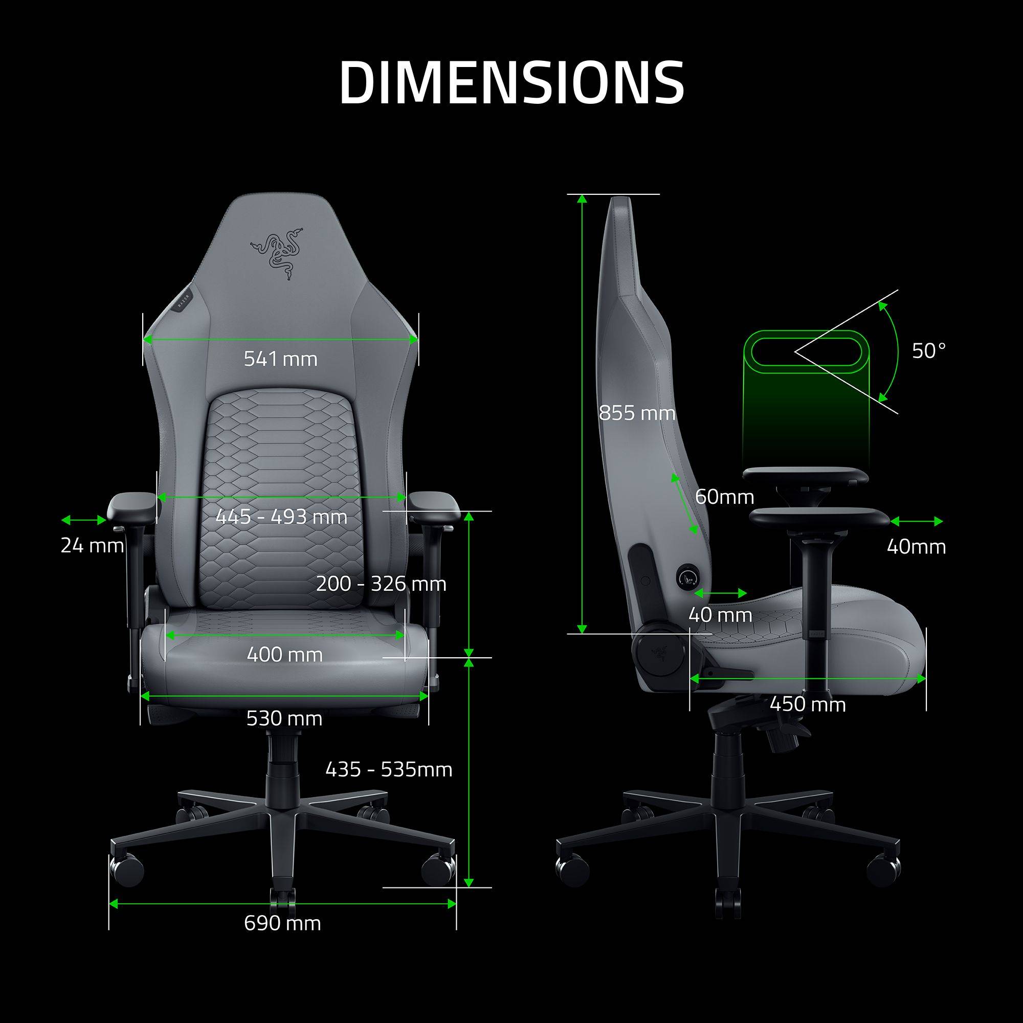 Cadeira Gaming Razer Iskur V2 NewGen Light Grey-4