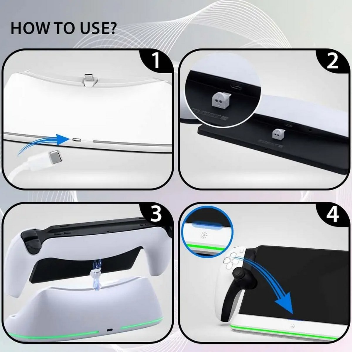 Base de carga LED para PlayStation Portal 8