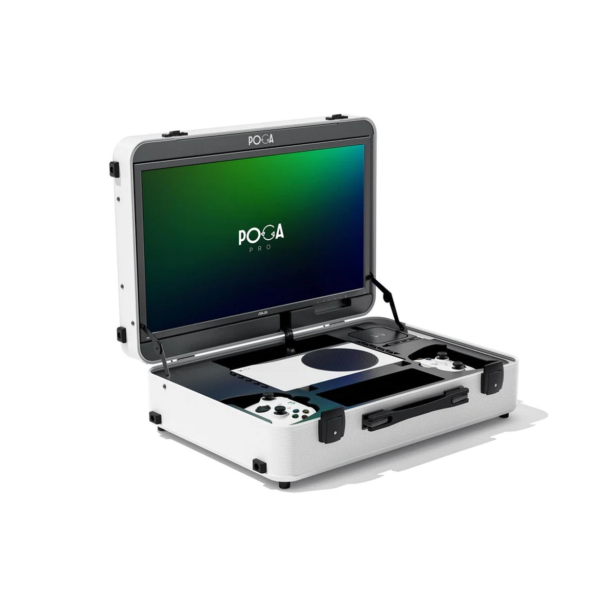 POGA Pro Trolley com monitor para jogos de 21,5" para Xbox Series S - Branco 4