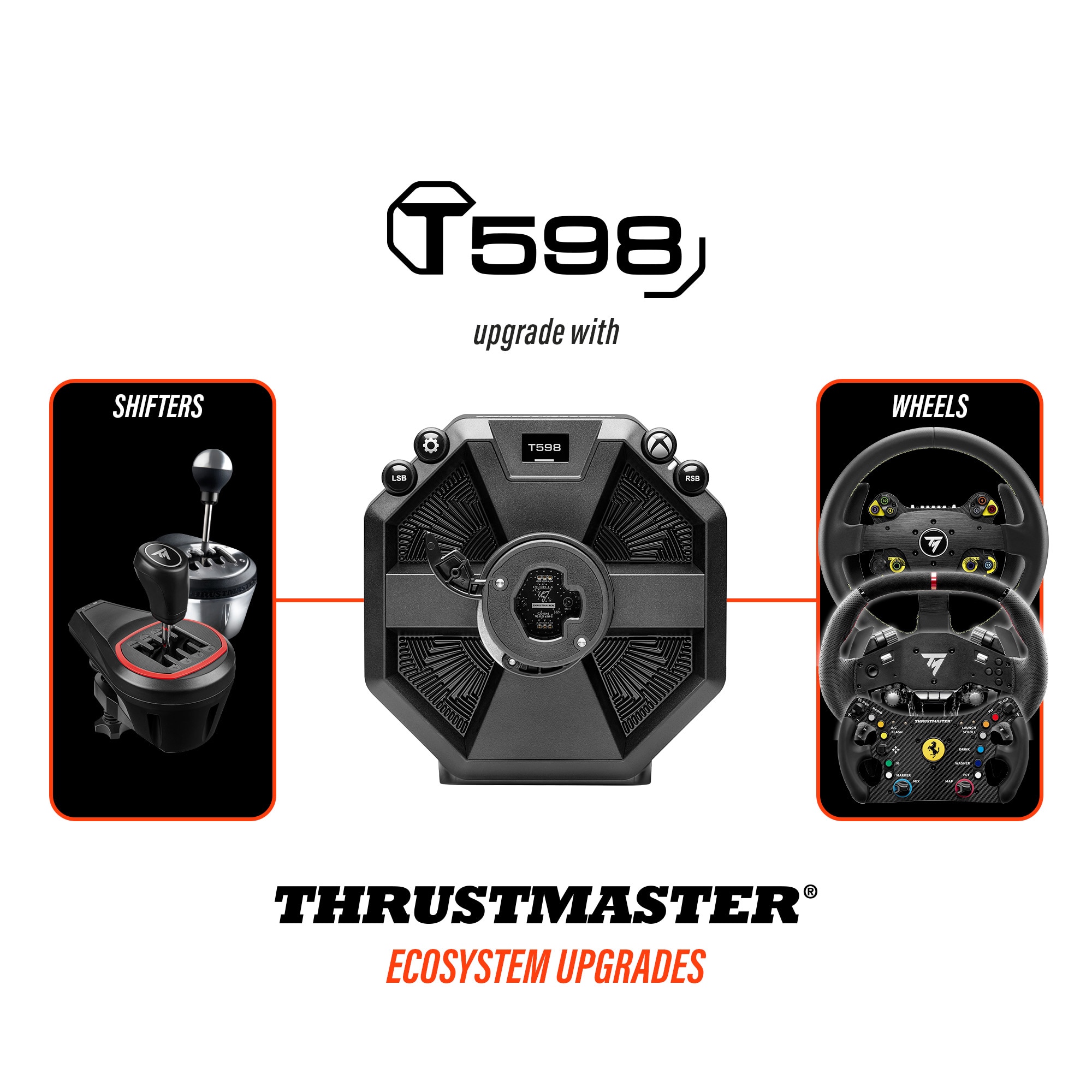 Thrustmaster T598, Volante de Efeitos Force Feedback Direct Axial Drive - Xbox Series X|S, Xbox One e PC 8