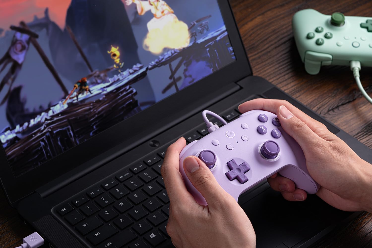 Comando C/ Fios 8BITDO Ultimate 2C Pad Roxo 5